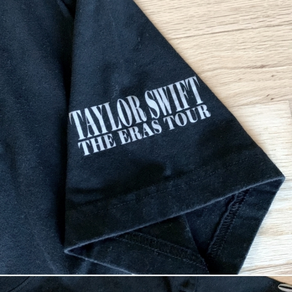 Taylor Swift The Eras Tour Black Graphic Tee Official Merch Grid Photos Women M - Picture 6 of 11